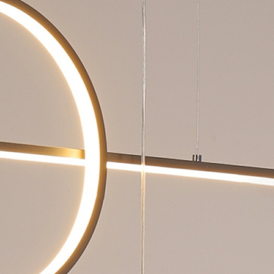 Contemporary Curl Island Chandelier Lights Metal Ceiling Pendant Light