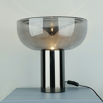 Contemporary Glass Table Lamps Open-Top Bedside Reading Lamps