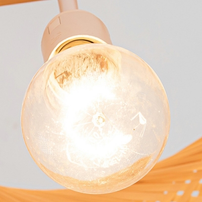 Contemporary Lantern Pendant Lights Bamboo 1-Light Pendant Ceiling Lights