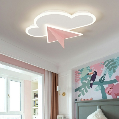 Flush Light Fixtures Children's Room Style Acrylic Flush Mount Lamp for Living Room