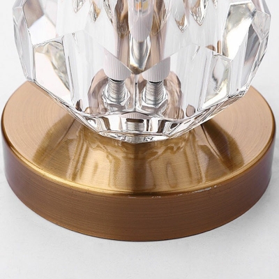 Gold Flush Ceiling Light Fixtures Globe Shade Simplicity Crystal Flush Mount Lamp