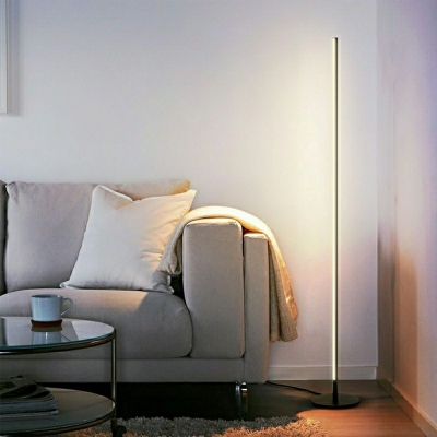Minimal Floor Lamp Black Metal Floor Lighting for Living Room