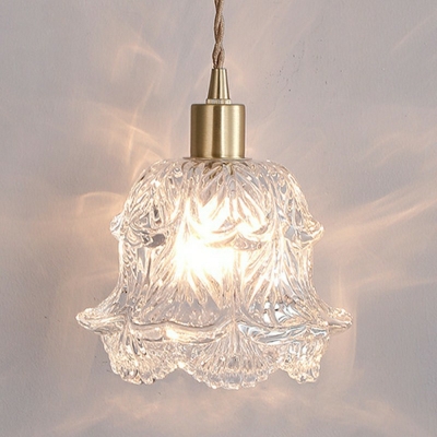 Minimalisma Style Glass Hanging Light 1 Light Pendant Light for Living Room