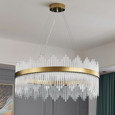 Modern Gold Chandelier Round Shape LED Chandelier Pendant Light