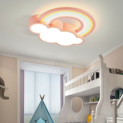 Modern Led Flush Mount Ceiling Light Fixtures Creative Close to Ceiling Lamp for Kid's Room