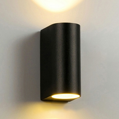 Modern Style Rectangular Wall Sconce Lights Metal 2-Lights Wall Sconce Lighting in Black