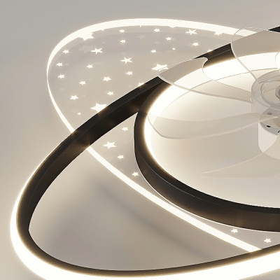 Modern Third Gear Oval Flush Ceiling Light Fixtures Aluminum Ceiling Light Fixtures