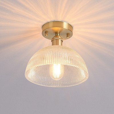 Simple Style Semi Flush Mount Ceiling Light 1-Head Modern Flush Lighting