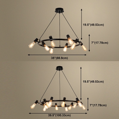 Single-Tier Pendant Lighting Fixtures Black Lighting for Kitchen Dining Room