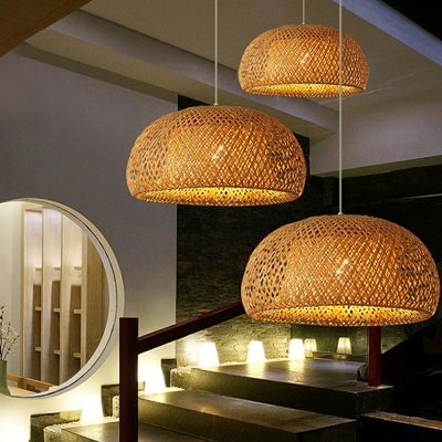 Ceiling Hanging Dome Shape Single Bulb Suspension Pendant Light for Bedroom