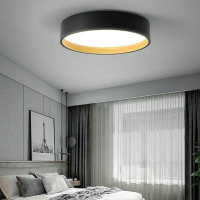 Contemporary Round Flush Mount Light Fixtures Metal and Acrylic Led Flush Ceiling Lights
