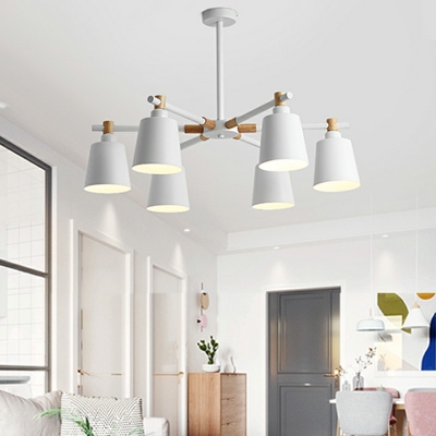 Contemporary Style Hanging Chandelier Nordic Macaron Pendant Lighting for Living Room