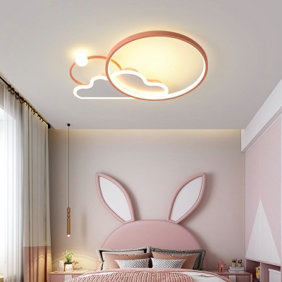 Flush-Mount Light Fixture Children's Room Style Acrylic Flush Mount Lamp for Living Room