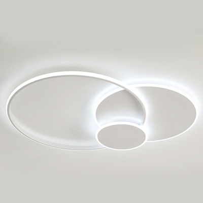 Iron Flush Mount Chandelier Lighting Acrylic Shade Flush Ceiling Light for Bedroom