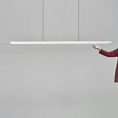 Linear Hanging Island Lights Modern Minimalism Ceiling Pendant Light for Living Room