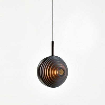 Metal Sphere Pendant Lighting Modern Style 1 Light Hanging Light in White