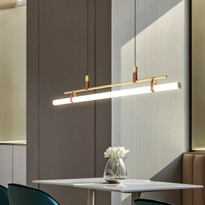 Modern Island Pendant Lights Linear Minimalism LED Hanging Pendant Lights for Dinning Room