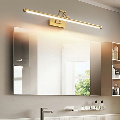 Modern Style Bar Vanity Light Metal 1-Light Vanity Light Fixtures in Brown