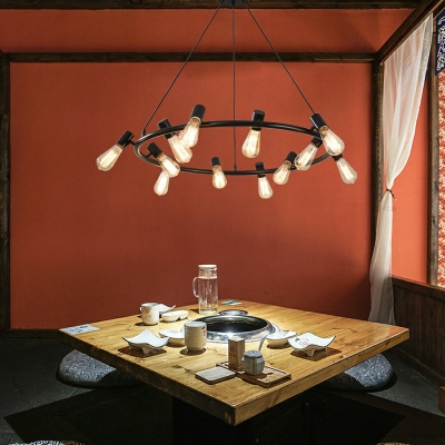 Single-Tier Pendant Lighting Fixtures Black Lighting for Kitchen Dining Room