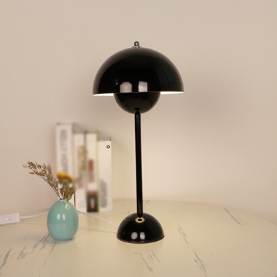 1-Light Dome Table Light Modern Iron Macaron Night Table Lamps for Bedroom