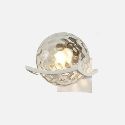 1-Light Sconce Lights Modernism Style Globe Shape Metal Wall Mounted Light
