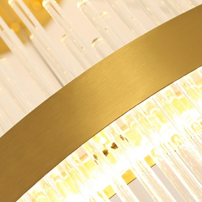 Contemporary Third Gear Circular Chandelier Light Fixtures Glass Ceiling Chandelier