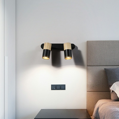 Modern Cylindrical Wall Sconce Lighting Metal Wall Mounted Light Fixture