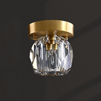 1-Light Flush Mount Lighting Traditional Style Globe Shape Metal Ceiling Mounted Fixture