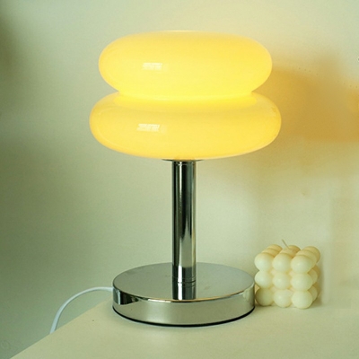 1-Light Nightstand Lamp Minimalism Style Glass Table Lamps for Bedroom