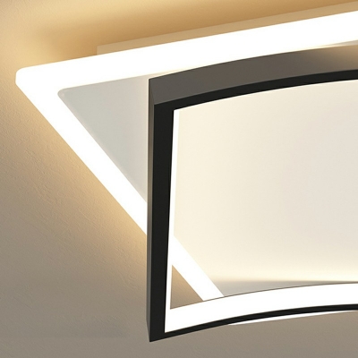 2-Light Light Fixtures Ceiling Minimalism Style Geometric Shape Metal Flushmount Lights