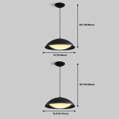 Dome Pendant Lighting Modern Metal 1-Light Pendant Light Fixtures