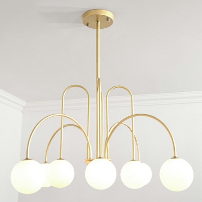 Metal and Glass Chandelier Pendant Light Modern Elegant Suspension Light for Living Room
