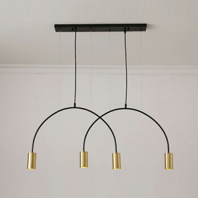 Metal Chandelier Lighting Fixtures Modern Simplicity Hanging Light Fixtures for Living Room