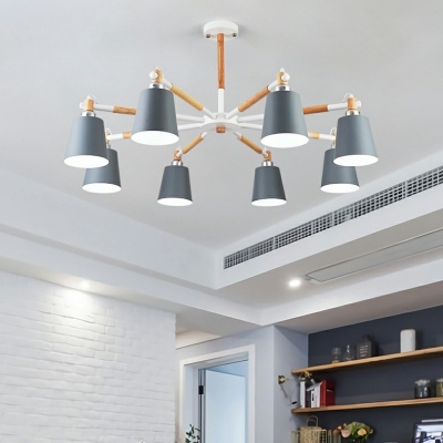 Nordic Style Suspended Lighting Fixture Modern Macaron Chandelier Lamp for Living Room