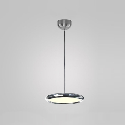 Round Pendant Lighting Modern Metal 1-Light Pendant Light for Dining Room