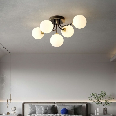 Vintage Semi Flush Mount Light Fixture Traditional Ceiling Light Fixture for Living Room
