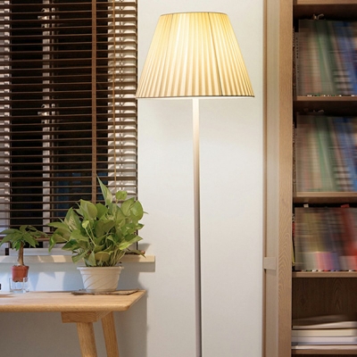 1-Light Floor Lamps Modernism Style Geometric Shape Fabric Floor Lights