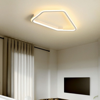 1-Light Flushmount Lighting Modernist Style Geometric Shape Metal Ceiling Light Fixture
