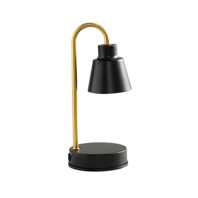 1-Light Nightstand Lamp Mid-Century Modern Style Cone Shape Metal Night Table Lamps (without Aromatherapy Candles)
