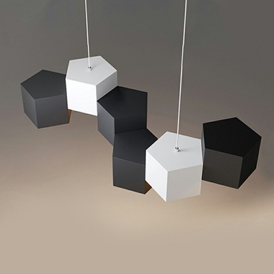 Contemporary Third Gear Acrylic Island Lighting Fixtures Linear Metal Chandelier Light Fixture