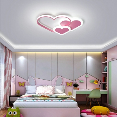 Flush-Mount Light Fixture Children's Room Style Acrylic Ceiling Light for Living Room