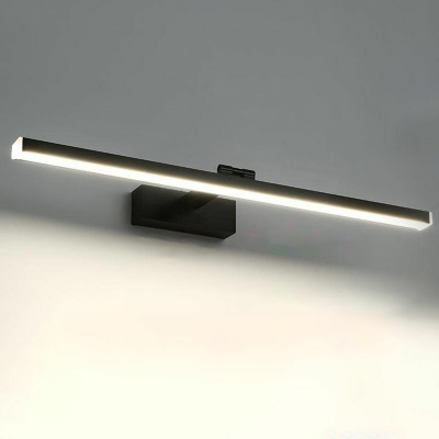 Linear Wall Sconce Lights Modern Metal 1-Light Sconce Lights in Black