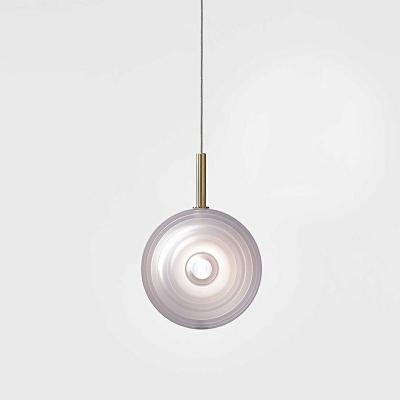 Metal Sphere Pendant Lighting Modern Style 1 Light Hanging Light in White