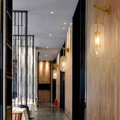 Modern Geometric Wall Sconces Glass 1-Light Wall Sconce Lighting Indoor
