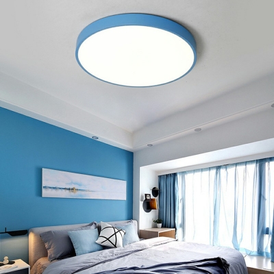 Nordic Style Flush Mount Ceiling Light Metal White Light Flush Mount Lamp for Living Room