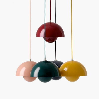 Nordic Style Macaron Pendant Light Fixtures Dome Shade 1 Light Hanging Light for Kitchen