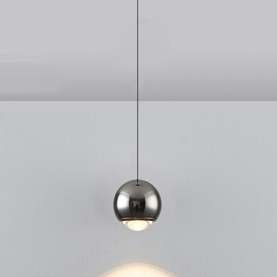 1 Light Disco Ball Pendant Light Fixtures Modern Style Metal Pendant Light Kit in White