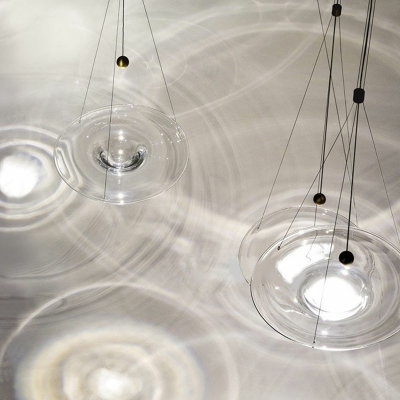 1-Light Pendant Light Kit Minimalism Style Geometric Shape Glass Hanging Ceiling Lights