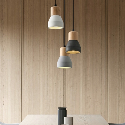 1-Light Pendant Lighting Minimalistic Style Cone Shape Stone  Hanging Ceiling Lights