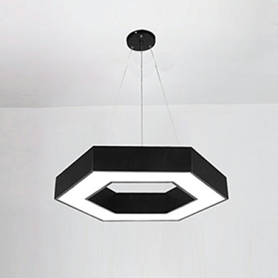1-Light Pendant Lighting Modernism Style Hexagon Shape Metal Hanging Ceiling Light